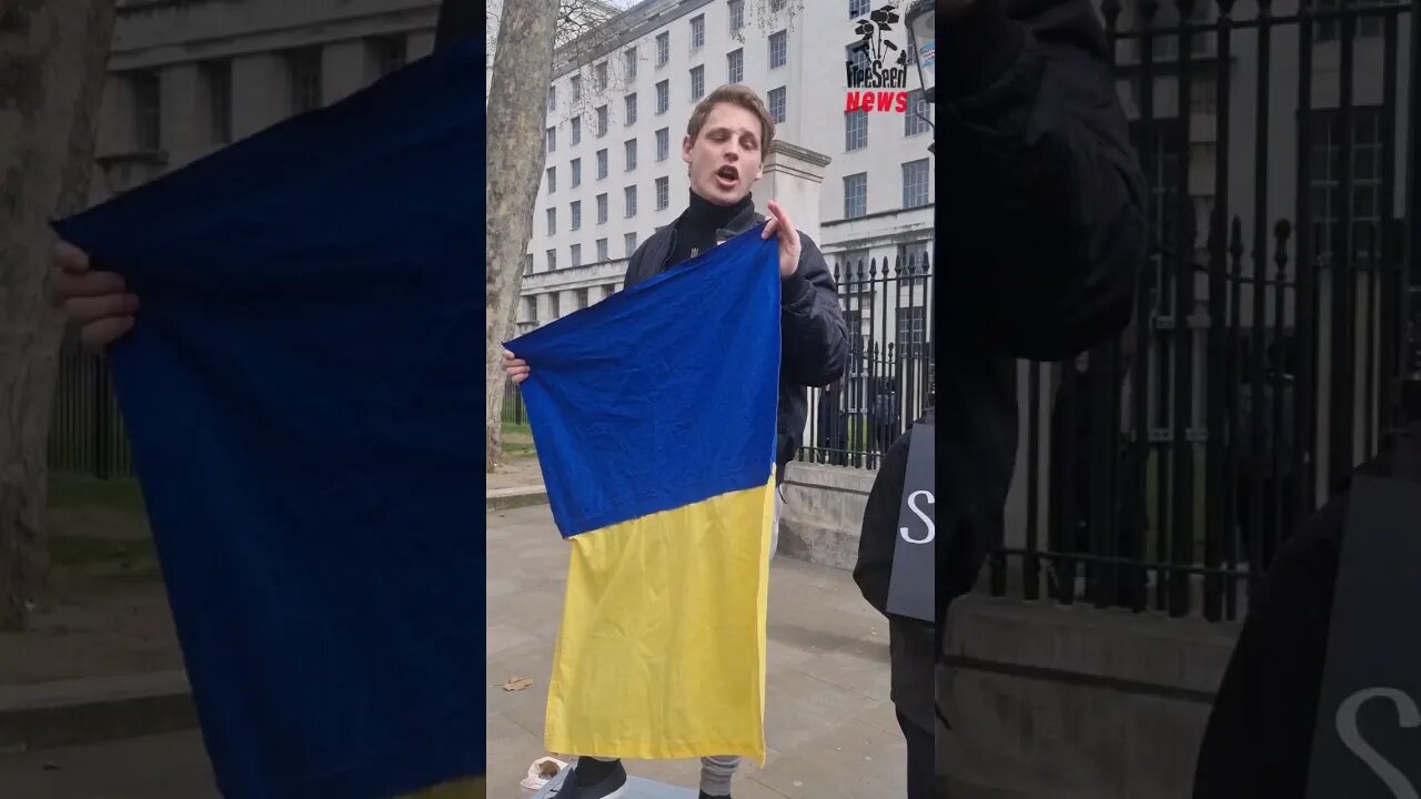 Anti-War + Ukrainian Protesters Come Face To Face 22/4/23. London #ukrainewar