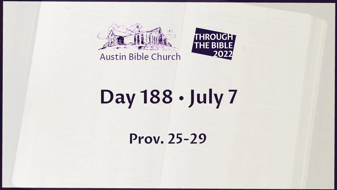 Through the Bible 2022 (Day 188)