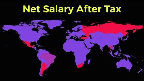 Map: Top 100 Countries by Average Monthly Net Salary After Tax 2024