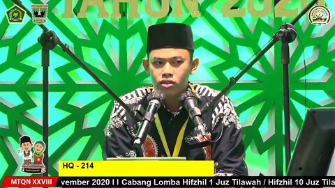 Hafidz 10 Juz Kaltim MTQ Nasional 2020