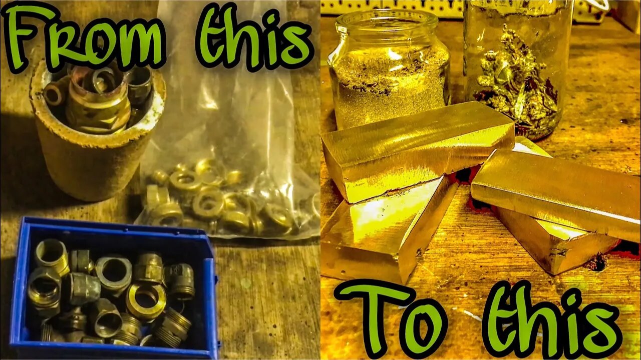 BRASS MELT / BRASS INGOTS / DEVIL FORGE / ASMR METAL MELTING #metalmeltingathome