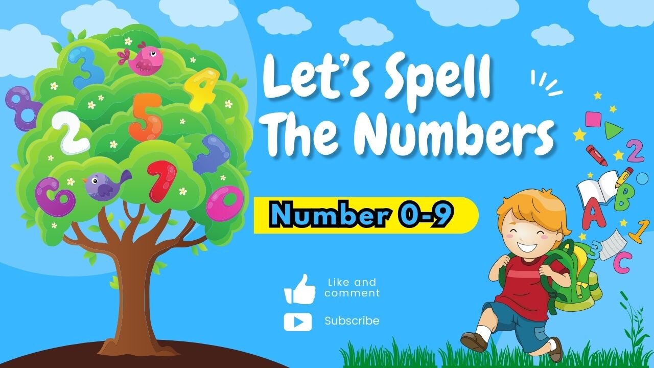 Number names | Number Names 0 to 9 | Number spelling | Learn Numbers | Numbers 0 to 9