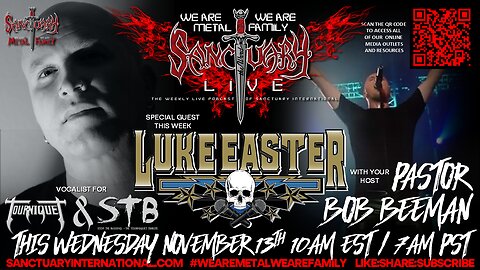 Vocalist LUKE EASTER (Tourniquet/Stop The Bleeding) on #SanctuaryLive!