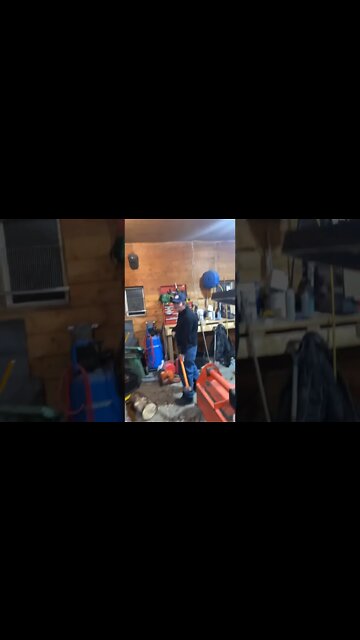 Tim using an axe and a sledgehammer #shorts