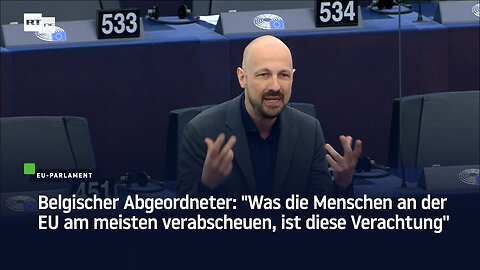 Belgischer Abgeordneter: "Was die Menschen an der EU am meisten verabscheuen, ist diese Verachtung"