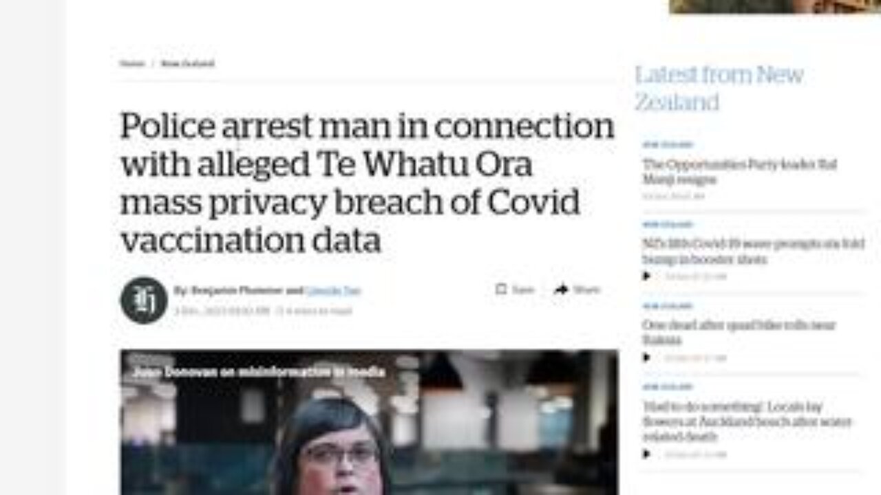 NZ truthteller, Whistleblower arrested! For telling the truth! in NAZI NZ.