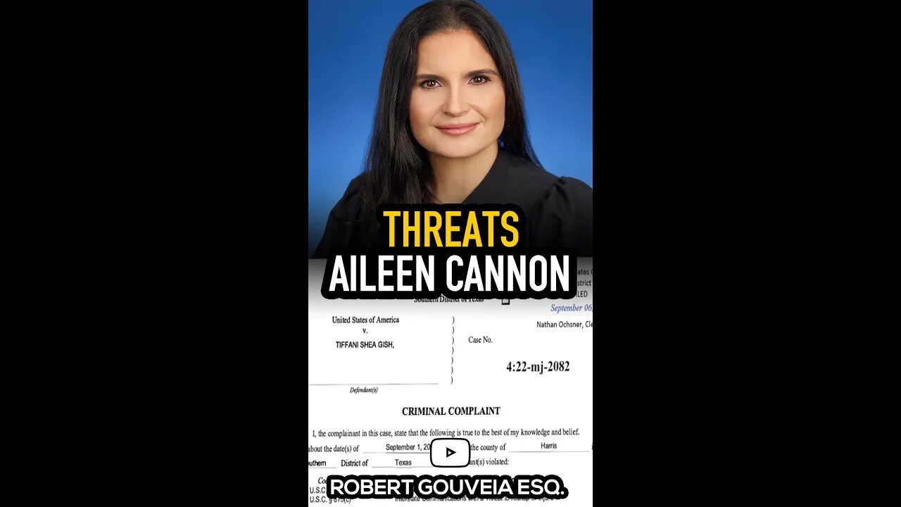 Trump Judge Aileen Cannon Received THREATS #shorts