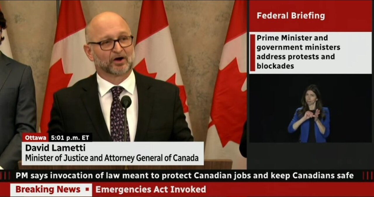 Idiot Canada AG Declares "Martial Law".