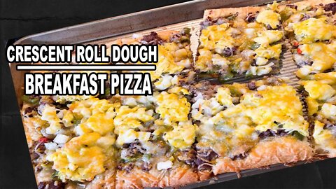 BREAKFAST SAUSAGE PIZZA made easy with Crescent Dough