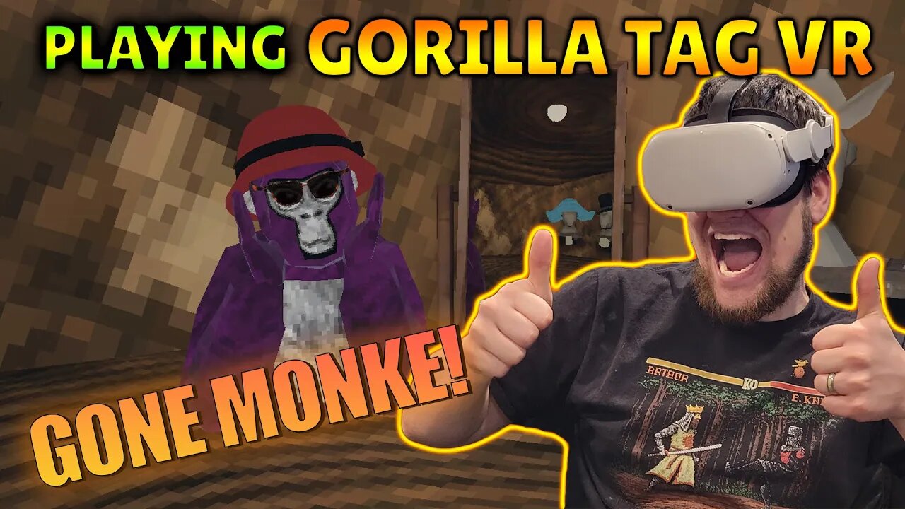 I Became a MONKE | Gorilla Tag VR (Oculus Quest 2) - FIRST time Playing