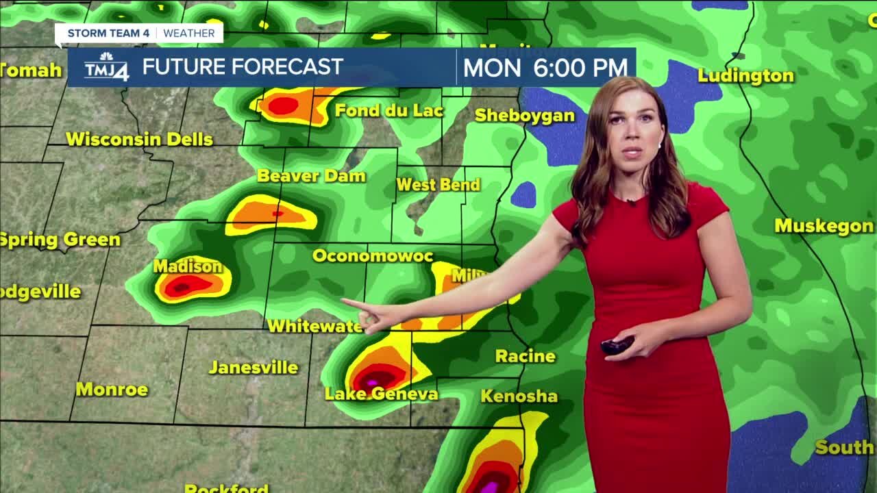 Showers likely Monday evening