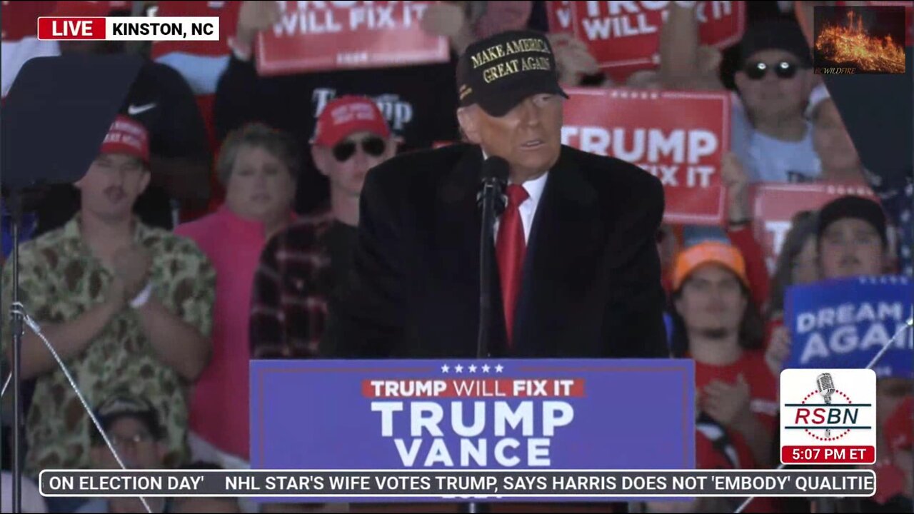 President Trump Holds a Rally in Kinston NC Nov 3 2024