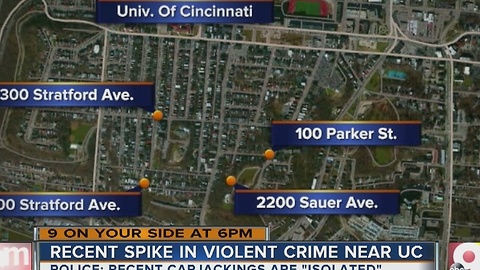 Recent spike in violent crime near University of Cincinnati