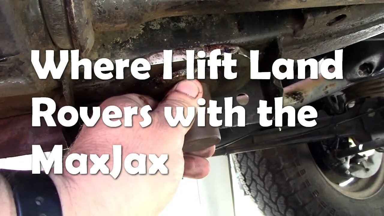 MaxJax lift. Where I position the pads to lift Land Rovers