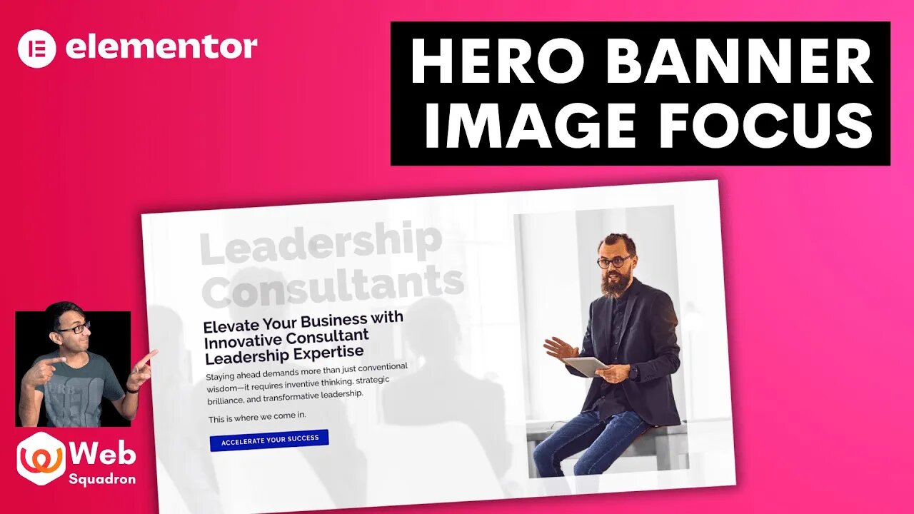 Hero Banner Image Focus - Elementor Pro Wordpress Tutorial