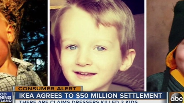 Ikea agrees to $50 million settlement in dresser deaths