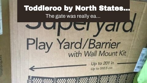 Toddleroo by North States Superyard 6 Panel Baby Play Yard/Barrier with Wall Mount Kit, Made in...