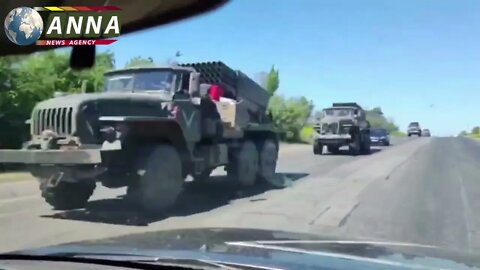 🇷🇺🇺🇦⚡Russian BM-21 "Grad" Return After Completing Combat Operations Near Lisichansk.