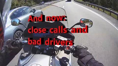 Bad drivers and close calls on a motorcycle and scooter