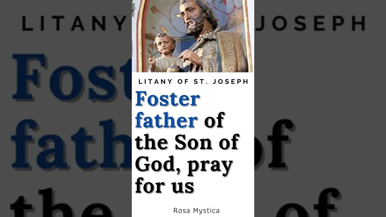 Foster father of the Son of God, pray for us #shorts