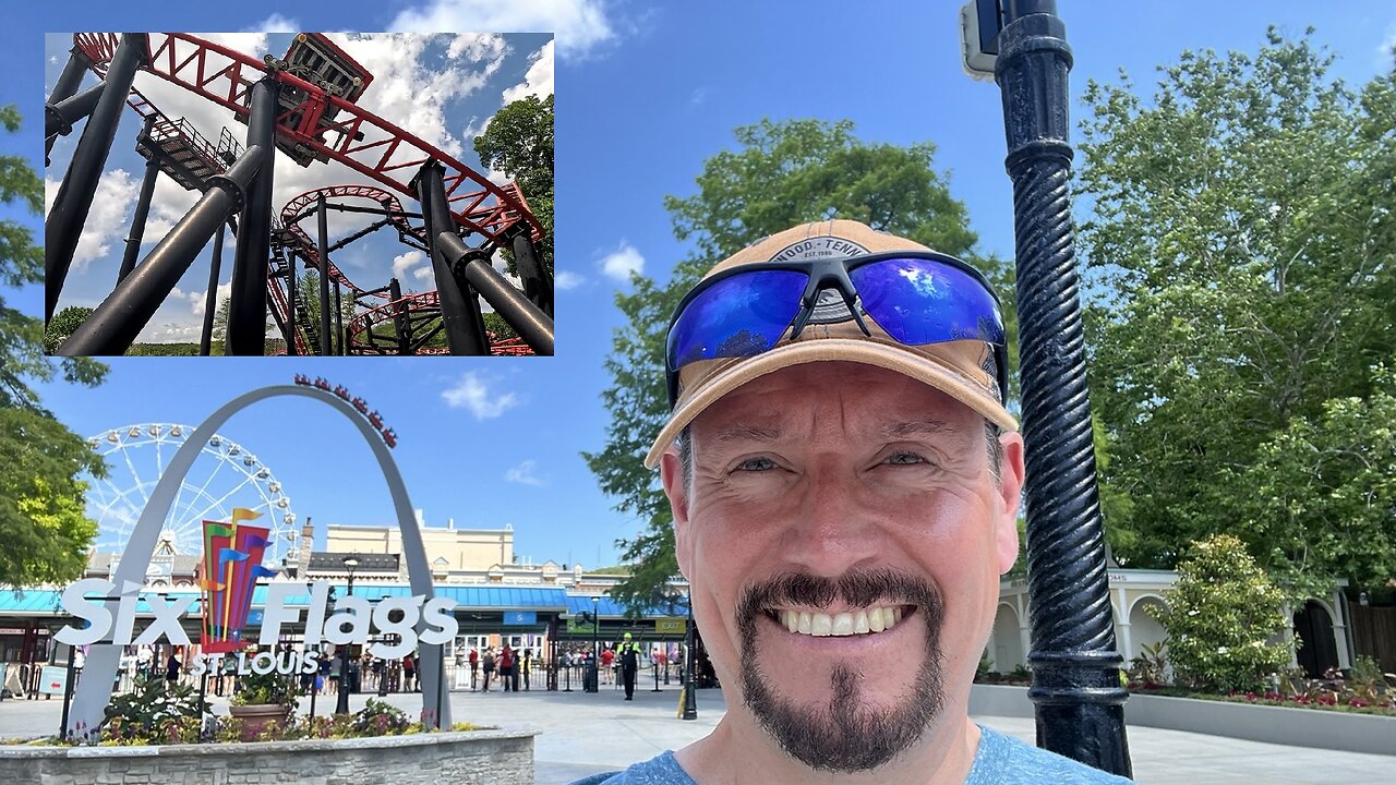 Off Ride Footage of PANDEMONIUM at SIX FLAGS ST. LOUIS, Eureka, Missouri, USA