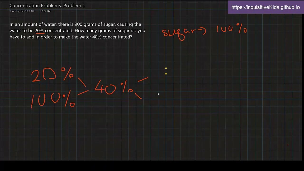 6th Grade Concentration Problems: Problem 1