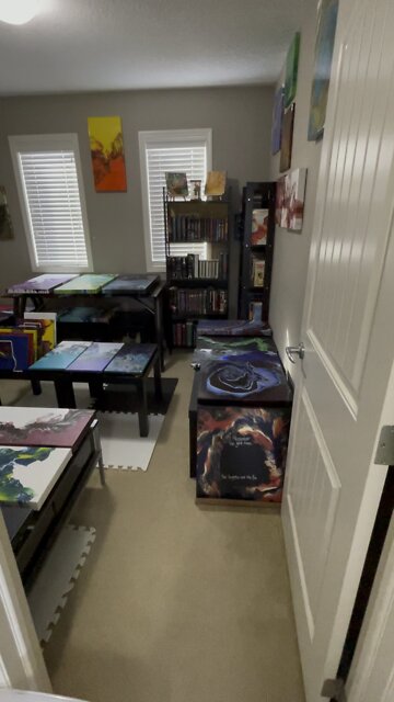 Check out my newly organized drying room! #shorts #forsale #abstractart #acrylicart #diy #cleaning