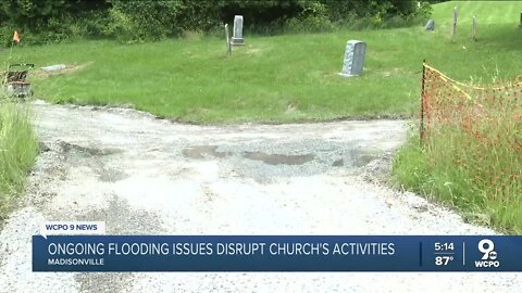 Ongoing flooding issues disrupt church's activities for Memorial Day