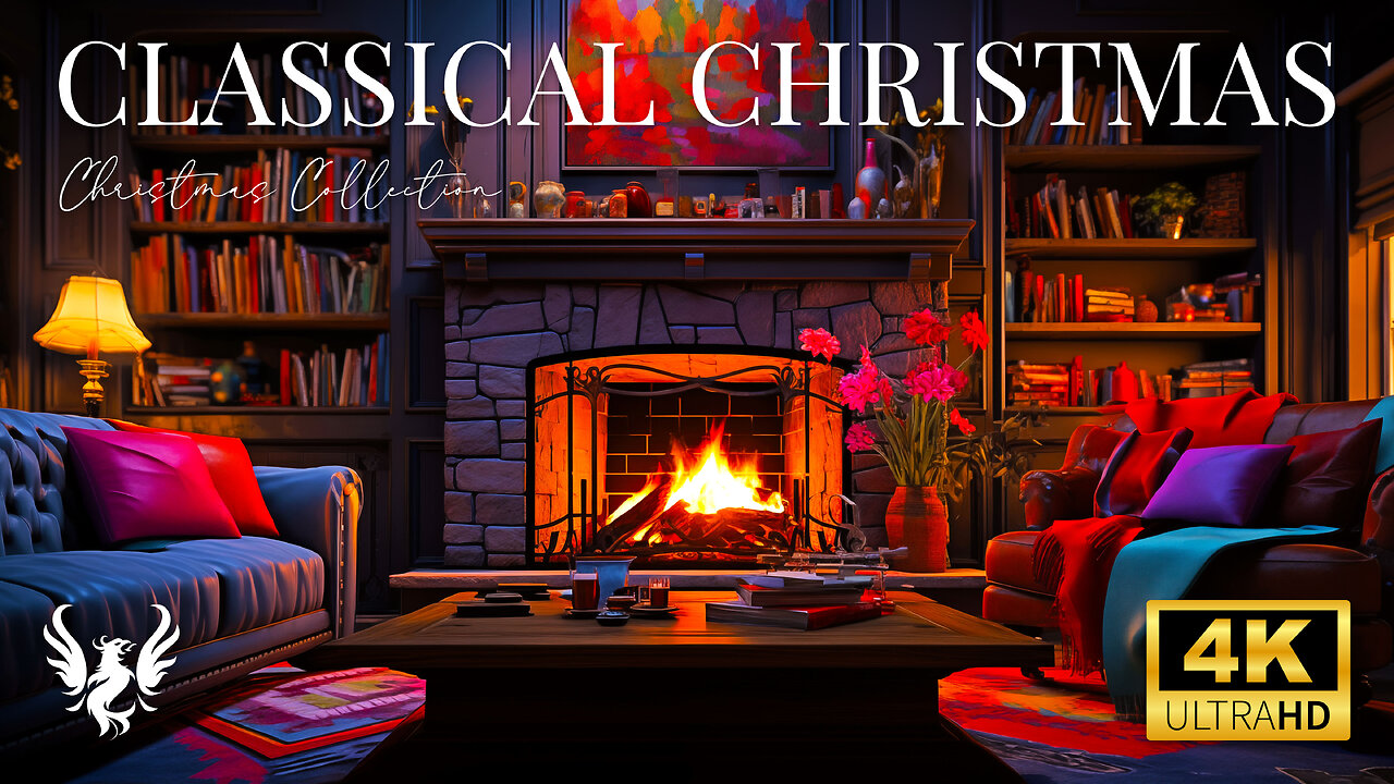 The Best Classical Music for Christmas🎄Christmas Fireplace with Crackling Sounds 🔥 Ambience 4K