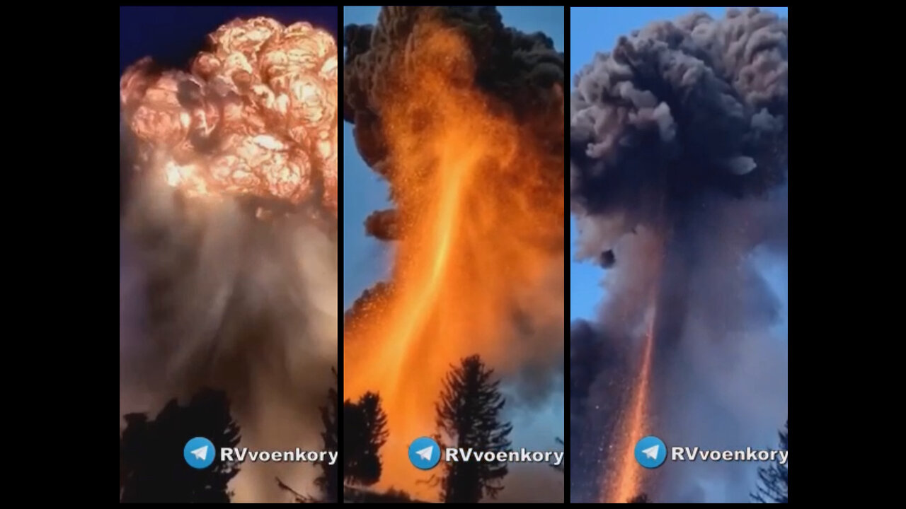 Khmelnytskyi: Video footage of massive explosions at close range