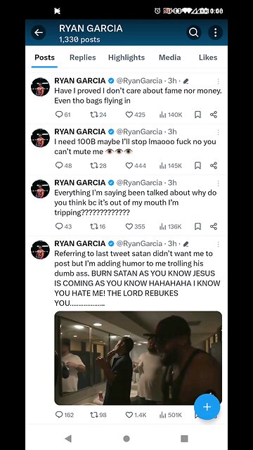 Ryan Garcia Now Deleted Tweets #2