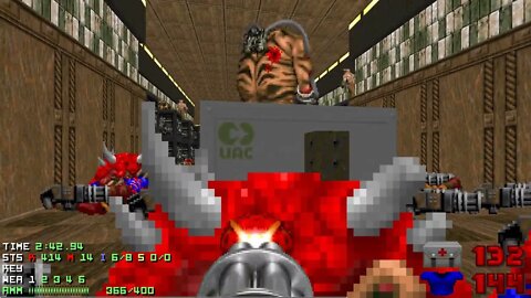 Doom 2 Cybercontrol Level 4 UV with 109% in 4:01