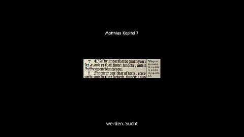 Matthäus Kapitel 7