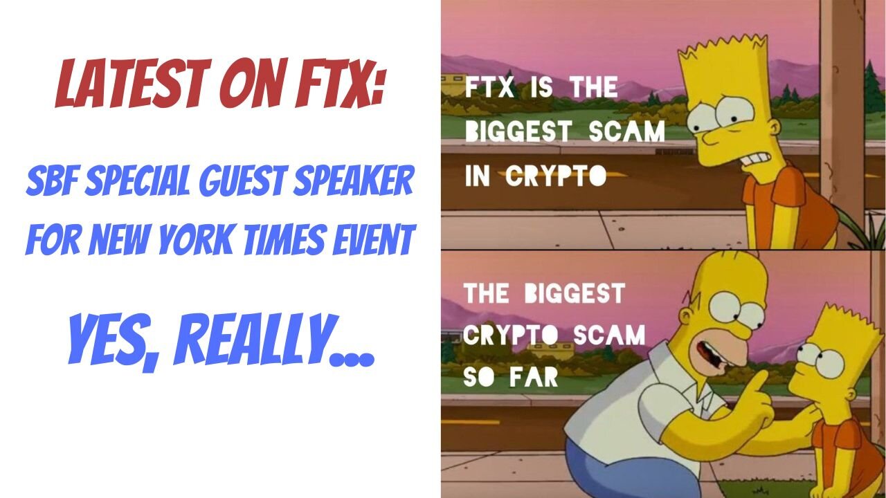 MORE SICKENING FTX NEWS | SBF to guest speak for New York Times Event | Twitter in Uproar BTC ETH