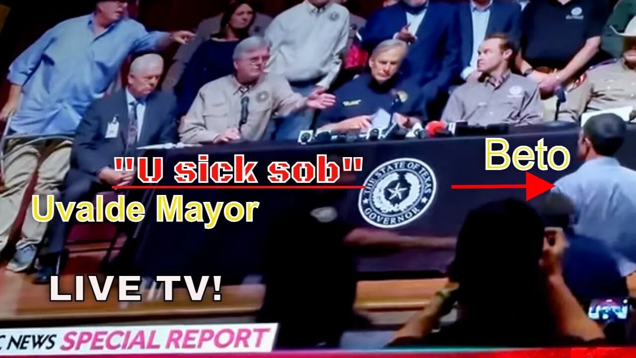 "You sick son of a bi*ch"! Uvalde Mayor yells out at Beto|live tv news local