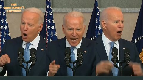 Biden yells in his speech crescendo.