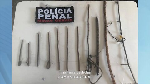 Ação da Polícia Penal: mais de 10 chuços apreendidos dentro de unidade prisional na cidade de Ta