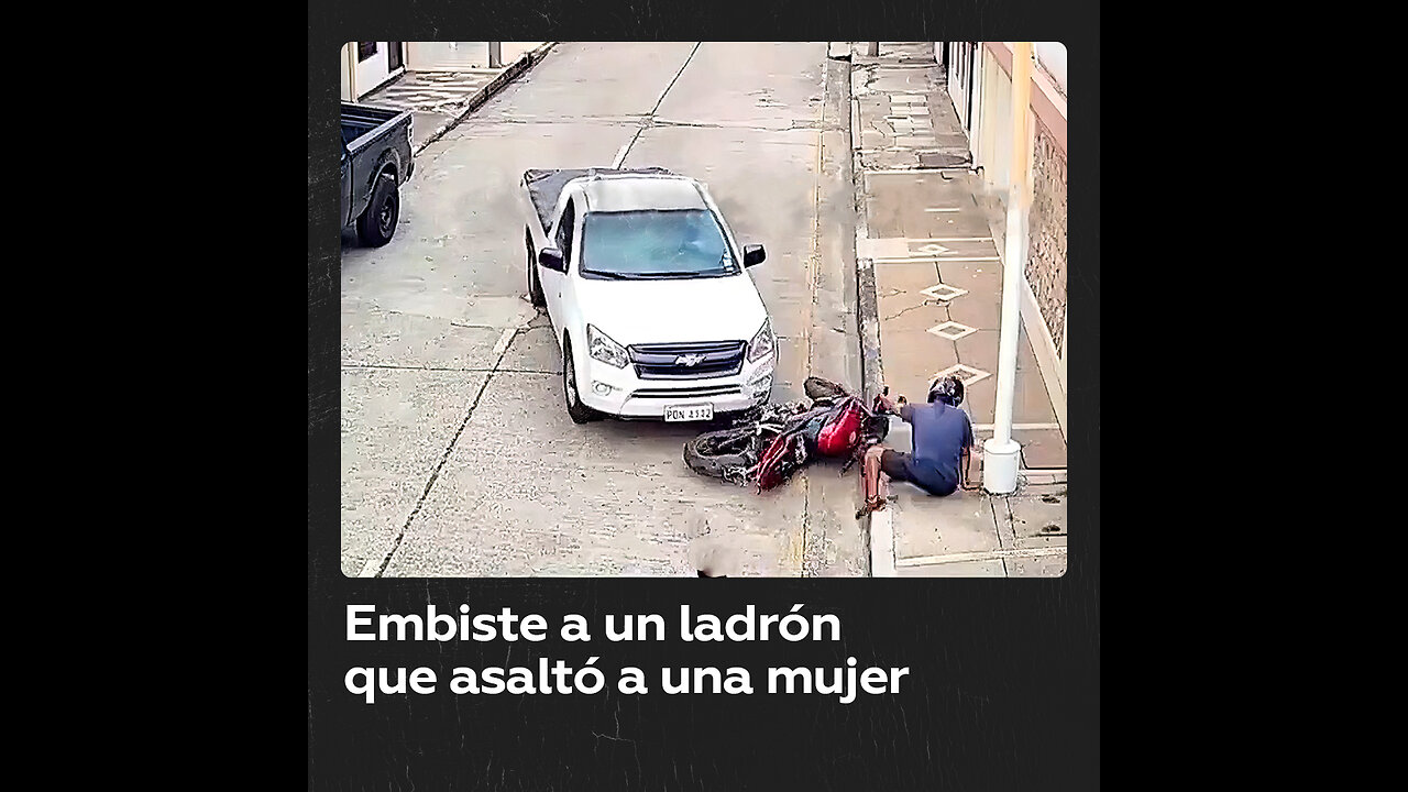 Atropella varias veces a un ladrón que intentaba huir en moto