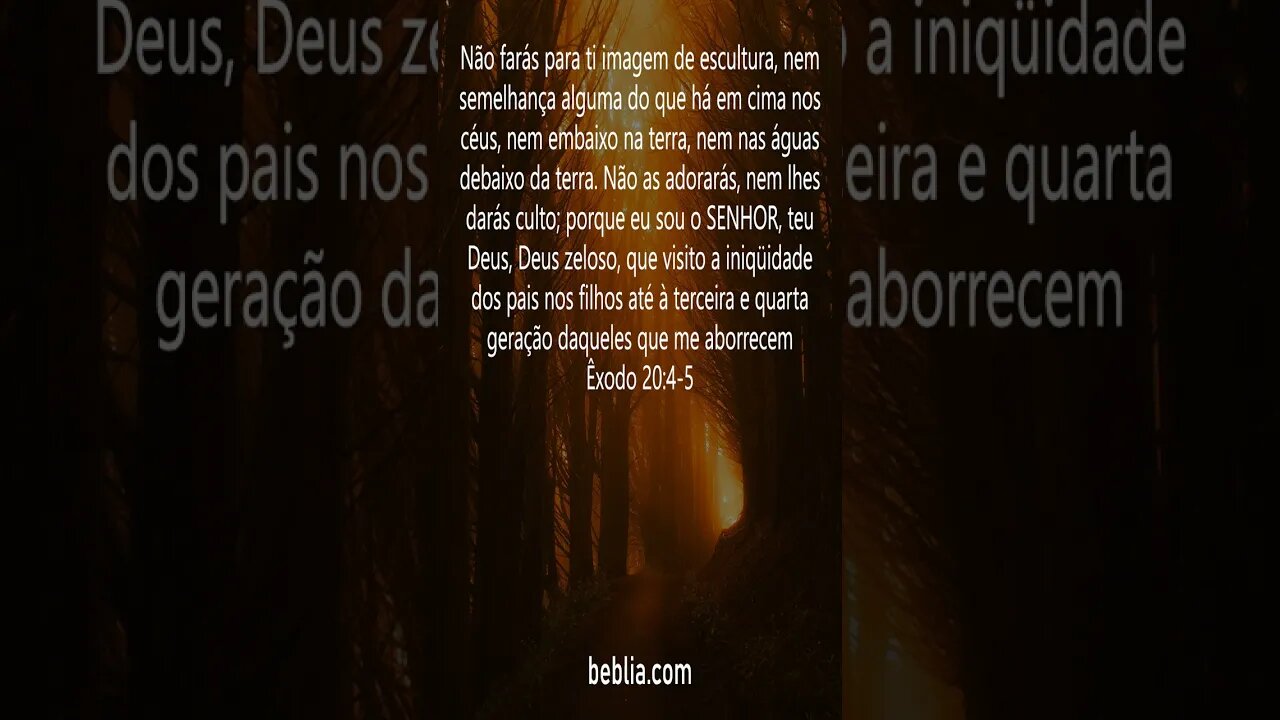 Êxodo 20:4-5 - Versículo da Bíblia Sagrada #Bíblia #Deus #Jesus #igreja [SH]