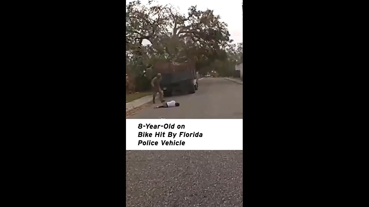 8 year old on a bike gets hit by a police car