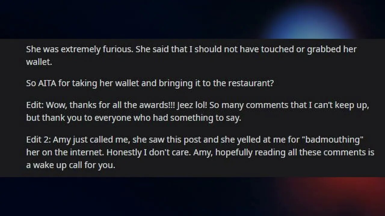 AITA for bringing my SIL’s wallet to the restaurant when she conveniently always forgets it.