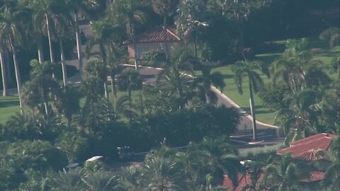 Chopper 5 video of Mar-a-Lago on Palm Beach, Nov. 3, 2022