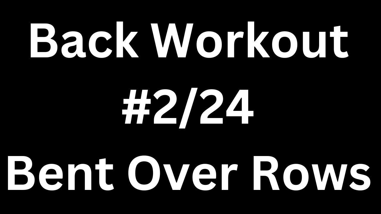 Back Workout 2/24