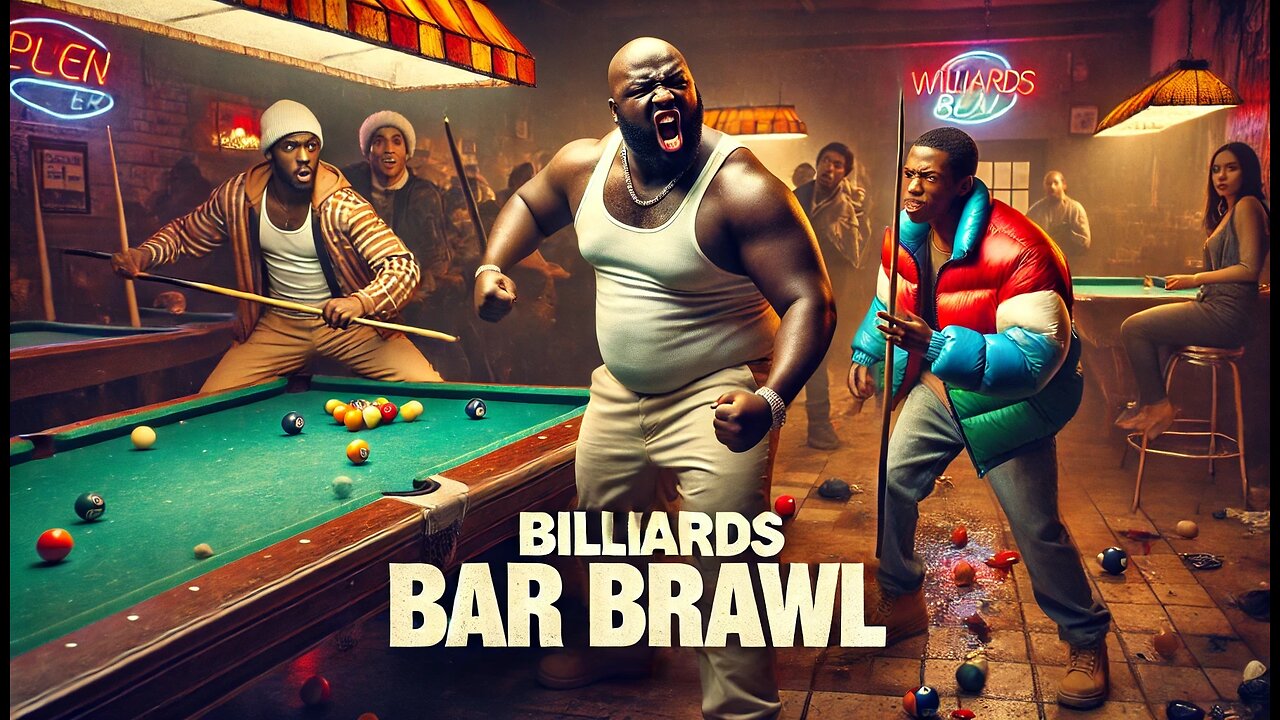 Bar Brawl Erupts: 3-Man Fight Turns Chaotic in Billiards Bar! 🎱💥