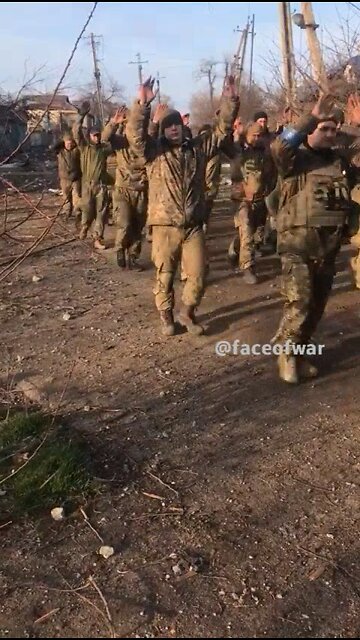 Smart Ukraine soldiers surrendering at Mariupol