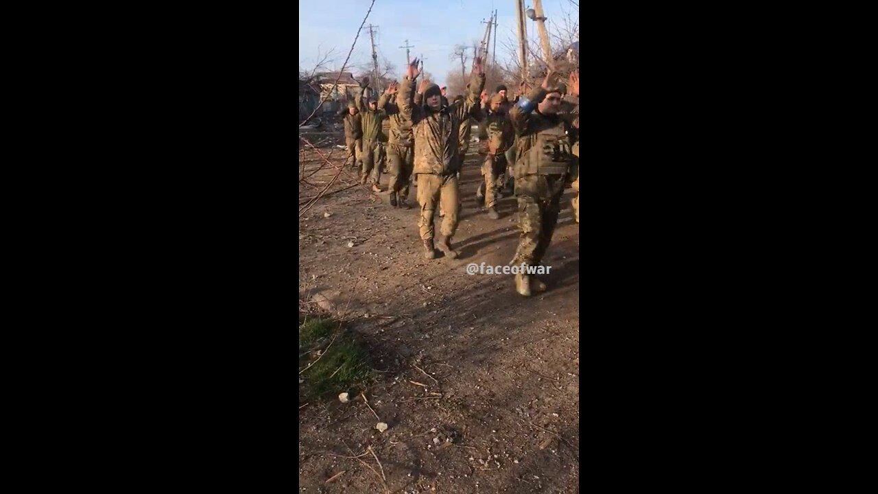 Smart Ukraine soldiers surrendering at Mariupol