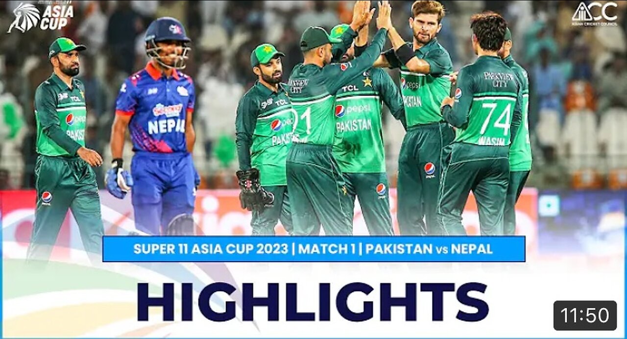 Pakistan vs Nepal | highlights | Asia cup 2023