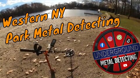 Park Metal Detecting in Western New York, Minelab Equinox 800 & EQX15 Coil