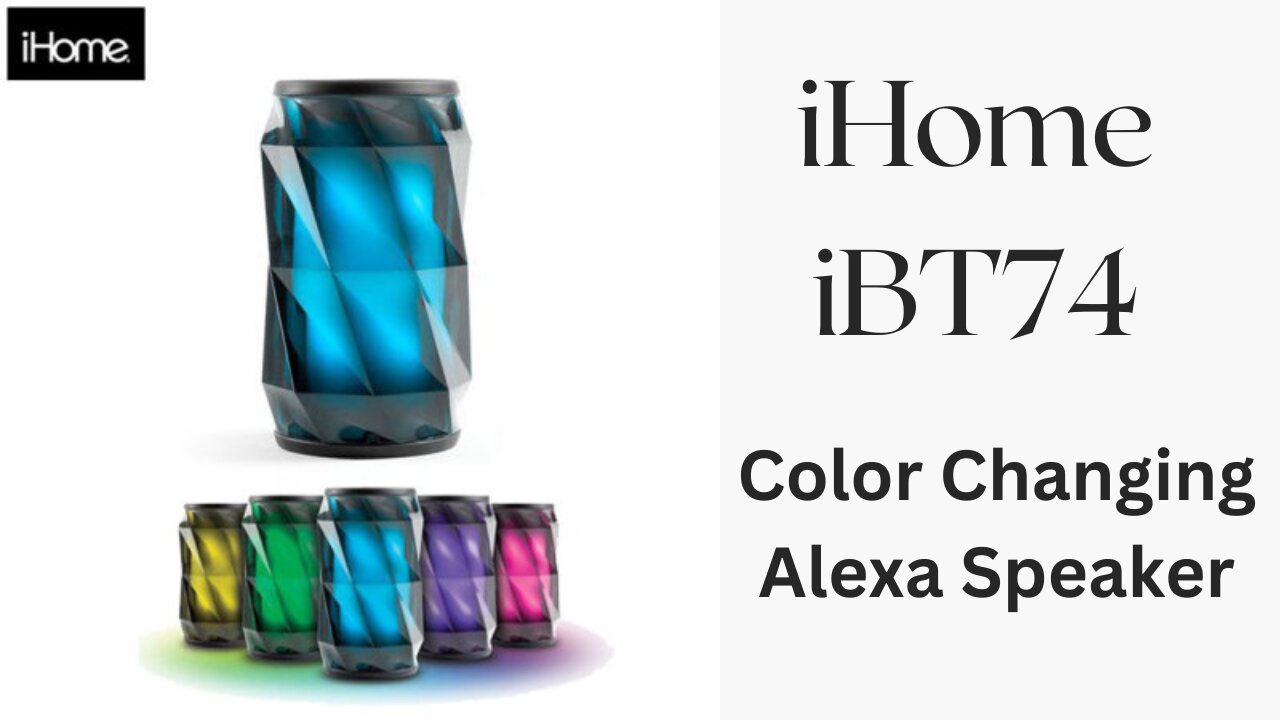 iHome iBT74 Color Changing Alexa Speaker