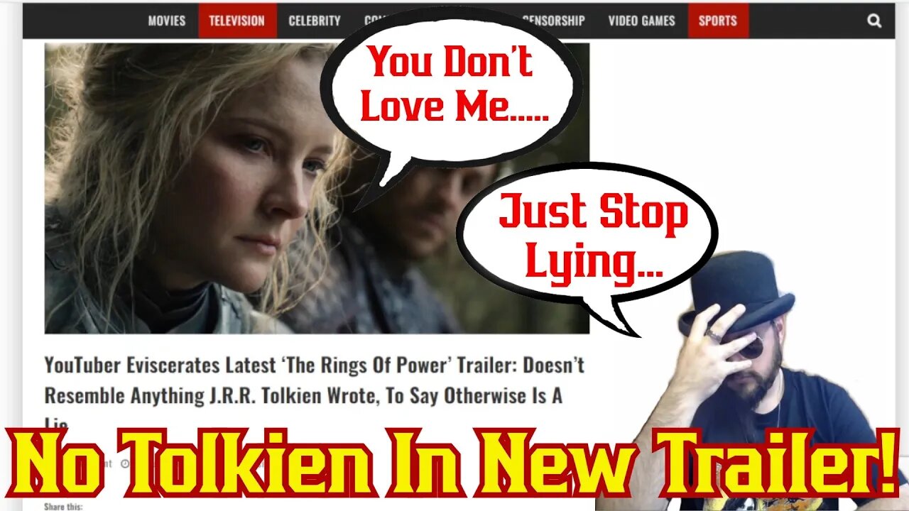 Lord of the Rings: Rings of Power Trailer Shows Nothing J.R.R. Tolkien Says YouTuber The One Ring